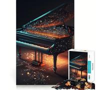 Puzzle de 1000 pièces Piano Coloré pour Adultes et Adolescents Se Souvenir, Stimuler, Calmer, Évasion Découpe Lisse Cadeau touchant (50x75cm)