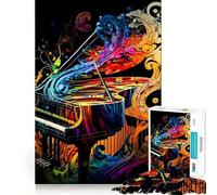 Puzzle de 1000 pièces Piano Coloré pour Adultes Renforce la Mémoire Moments de Chaleur Bords Nets Cadeau Exquis (50x75cm)