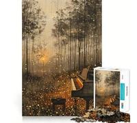 Puzzle de 1000 pièces Piano dans la forêt pour Adolescents améliore la mémoire, détend l’Esprit, Cadeau créatif et Original (38x26cm)