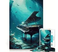 Puzzle de 1000 pièces Piano Perdu sous l'eau pour Adolescents améliore la mémoire, Loisirs faciles, découpe Ferme, décoration Murale (38x26cm)