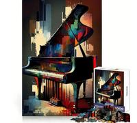 Puzzle de 1000 pièces Piano Serene Sonata pour Adultes, Jouet Intelligent et Amusant, Bords Lisses, pour Les fêtes (38x26cm)
