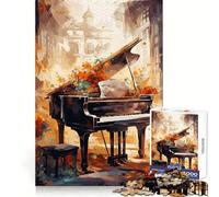 Puzzle de 1000 pièces Piano Serene Sonata pour Adultes, Jouet Intelligent et Amusant, idéal pour la Maison et Les Loisirs créatifs (50x75cm)