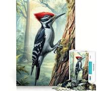 Puzzle de 1000 pièces Pic-Bois sur Un Arbre pour Adultes Un Jeu Amusant et Relaxant de qualité supérieure,découpé au Laser,idéal pour se détendre en Groupe à l’intérieur (50x75cm)