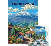 Puzzle de 1000 pièces Pico De Orizaba Montagne Jeu de détente Assemblage du Motif Cadeau Unique pour Un Anniversaire ou Noël (Dimensions 38x52cm)