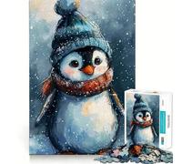 Puzzle de 1000 pièces Pingouin Aquarelle pour Adolescents, idéal pour stimuler la mémoire, se divertir à la Maison et Offrir Un Joli Cadeau (38x26cm)