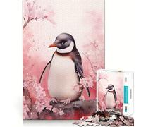 Puzzle de 1000 pièces Pingouin Aquarelle pour Adultes, Stimulant la mémoire, Passe-Temps à la Maison, décoration Murale (50x75cm)