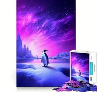 Puzzle de 1000 pièces Pingouin au crépuscule pour Adultes, idéal pour se détendre et se divertir, Bords Nets, Cadeau raffiné (38x52cm)