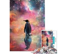 Puzzle de 1000 pièces Pingouin dans Le Cosmos pour Adolescents et Adultes Jeu de réflexion idéal pour Passer Le Temps à la Maison Cadeau Original d’Anniversaire ou de Noël (38x26cm)