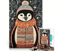 Puzzle de 1000 pièces Pingouin d'hiver pour Adultes Activité ludique et stimulante Pièces nettes et sans bavures Idéal pour se réunir (50x75cm)