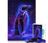 Puzzle de 1000 pièces Pingouin et Espace pour Adultes et Adolescents, Jeu de logique, détente, découpe de précision, (50x75cm)