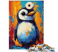 Puzzle de 1000 pièces Pingouins aux Couleurs Vives pour Adultes Défi Difficile Stimule Le Cerveau pour Noël ou Un Anniversaire (38x26cm)