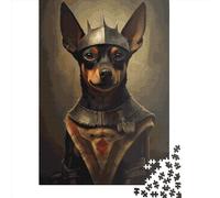 Puzzle de 1000 pièces Pinscher Miniature Viking en Bois, Jeu éducatif et Stimulant, idéal comme Cadeau de Noël, 1000 pièces (75 x 50 cm)