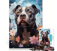 Puzzle de 1000 pièces Pit Bull Cuteness pour Adultes Renforce la mémoire, soulage Le Stress, qualité supérieure, Surprise d'anniversaire (38x52cm)