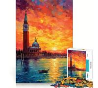 Puzzle de 1000 pièces Place Saint-Marc pour Adolescents, Jeu de logique et de Sens, Simple et Amusant, Bords Lisses, Cadeau élégant (38x52cm)