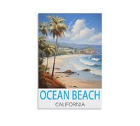 Puzzle de 1000 pièces, Plage californienne, Jeu de Loisirs éducatif et détendu, Décoration intérieure, Cadeau Artistique, 52 x 38 cm
