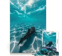 Puzzle de 1000 pièces Plage des Requins-Baleines pour Adolescents Un Jeu de logique et de détente, Un Assemblage précis et Un Cadeau de Noël idéal (38x52cm)