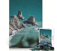 Puzzle de 1000 pièces Plage Grecque Pensée Claire, Passe-Temps Tranquille, Bords précis, Surprise Festive (38x52cm)
