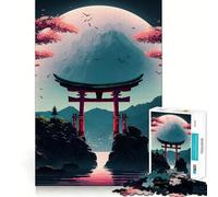 Puzzle de 1000 pièces Planet Torii Gate Lake, idéal pour Les Adolescents, Un Jeu intellectuel Stimulant pour Les Moments en Famille, Une découpe de qualité et Un Cadeau Unique (38x52cm)