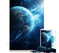 Puzzle de 1000 pièces Planète Bleue à Articulations Précises,Jeu de Construction et de Concentration,Jeu Silencieux,Cadeau d'anniversaire Amusant (38x26cm)