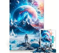 Puzzle de 1000 pièces Planète Bleue à Articulations Précises,Jeu de Construction et de Concentration,Jeu Silencieux,Cadeau d'anniversaire Amusant (38x52cm)