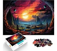 Puzzle de 1000 pièces，planète colorée，pour Adultes et Enfants âgés de 12 Ans et Plus Puzzle en Bois，Excellent Cadeau pour Les Adultes，Taille ：50x75 cm