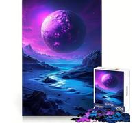 Puzzle de 1000 pièces Planète mystérieuse Violette pour Adultes Un Puzzle Qui améliore la mémoire, Un Moment de détente et de Plaisir Découpe Ferme Idée Cadeau pour Les fêtes (38x26cm)