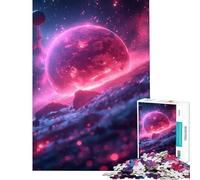 Puzzle de 1000 pièces Planète Rose Aube Jeu addictif pour cultiver la Patience Jeu Relaxant et Anti-Stress Cadeau et Jouet idéal (Dimensions 50x75cm)