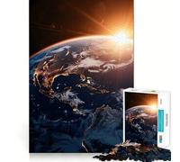 Puzzle de 1000 pièces Planète Terre pour Adolescents Jeu de réflexion et de création Collective Découpe Nette et Amusante Objet de Collection (38x52cm)