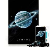 Puzzle de 1000 pièces Planète Uranus et Anneau pour Adultes et Adolescents Jeu de réflexion Intelligent, Anti-Stress, Cadeau de Noël (38x52cm)