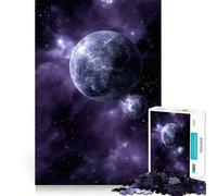 Puzzle de 1000 pièces Planètes dans Une nébuleuse Violette pour Adultes, Jeu de logique Clair, Loisir Silencieux, découpe Parfaite, Cadeau élégant (50x75cm)
