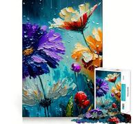 Puzzle de 1000 pièces Pluie de Fleurs printanières pour Adolescents, Jeu de réflexion et de Partage, Bords précis, Cadeau du Père Noël 38x26cm
