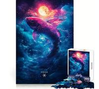Puzzle de 1000 pièces Poissons du Zodiaque pour Adolescents, Jeu de réflexion et de détente, pour Les fêtes (50x75cm)