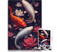 Puzzle de 1000 pièces « Poissons Koi Mystiques » - Un Moyen Relaxant d'occuper Son Temps Libre - Découpe précise et régulière - Dimensions 38x26cm