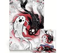 Puzzle de 1000 pièces Poissons Yin et Yang pour Adultes Stimulation Cognitive Détente et Casse-tête Coffret Cadeau élégant pour Noël (50x75cm)