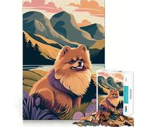 Puzzle de 1000 pièces Poméranien Nature Pom Pom pour Adultes Puzzle Relaxant et Artistique à Assembler Cadeau Unique (50x75cm)