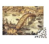 Puzzle de 1000 pièces « Pont Chinois Ancien », Paysage de Pont arqué Vintage, Jeu éducatif pour Adultes, Belle décoration, défi Difficile, idéal pour Un Anniversaire, 70 x 50 cm