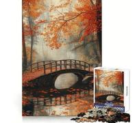 Puzzle de 1000 pièces Pont d'automne pour Adultes, Exercice de logique, détente, Bords Nets, Cadeau Symbolique (50x75cm)