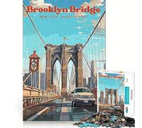 Puzzle de 1000 pièces Pont de Brooklyn New York Jeu de réflexion précis et Amusant Idéal pour Un Moment de détente Cadeau apaisant pour Noël (38x26cm)