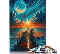 Puzzle de 1000 pièces « Pont vers l'océan » (75 x 50 cm) pour Adultes et Adolescents. Un