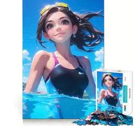 Puzzle de 1000 pièces Pool Anime Dream Girl Sexy pour Adolescents, Facile à Assembler et à découper, idéal comme Cadeau de Noël (38x52cm)