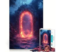 Puzzle de 1000 pièces Portail Mystique dans la forêt Sombre pour Adolescents, idéal pour renforcer la mémoire, se détendre à la Maison, Bords Nets, Cadeau précieux (50x75cm)