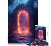 Puzzle de 1000 pièces Portail Mystique dans la forêt Sombre pour Adultes et Adolescents Jeu de logique Clair Découpe Parfaite pour Les vœux du Père Noël (38x52cm)