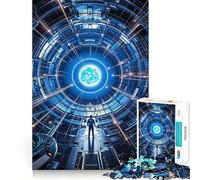 Puzzle de 1000 pièces Portail Quantique Futuriste pour Adultes Améliore la mémoire et Le Plaisir de Jouer Ensemble Bordure précise Cadeau saisonnier (50x75cm)