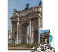 Puzzle de 1000 pièces Porte de Milan - Décoration Murale pour Les 14 Ans et Plus - 50x75cm