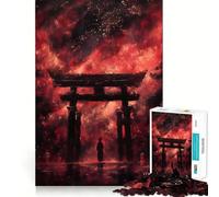 Puzzle de 1000 pièces Porte Torii Rouge pour Adolescents, Jeu de logique Solide, Moments en Famille, Bords Nets, Surprise chaleureuse (38x52cm)