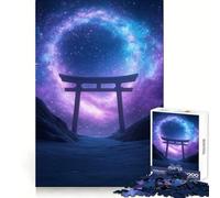 Puzzle de 1000 pièces Porte Torii sous Un Ciel étoilé pour Adultes, Jeu de logique Solide, Jeu de Groupe, Bords Nets, 38x52cm