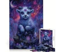 Puzzle de 1000 pièces Portrait d'agneau Mystique avec Cristaux pour Adolescents, idéal pour développer la mémoire, favoriser la détente et Le Calme, et Offrir Un Cadeau Classique (50x75cm)