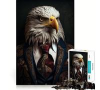 Puzzle de 1000 pièces Portrait d'aigle pour Adolescents, Jeu Mental, Moment de détente, découpe de qualité supérieure, Cadeau Artistique (50x75cm)