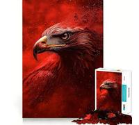 Puzzle de 1000 pièces Portrait d'aigle Rouge pour Adolescents, Jeu de réflexion, évasion et Calme, Bords précis, Cadeau Exceptionnel (38x52cm)
