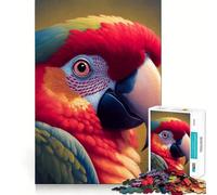 Puzzle de 1000 pièces Portrait d'ara écarlate pour Adolescents, Puzzle Facile à Assembler et à découper, pour Les vœux du Père Noël (38x26cm)